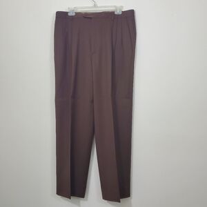 Zanella 100% Pure Wool Made in Italy Brown Pants, Size 36